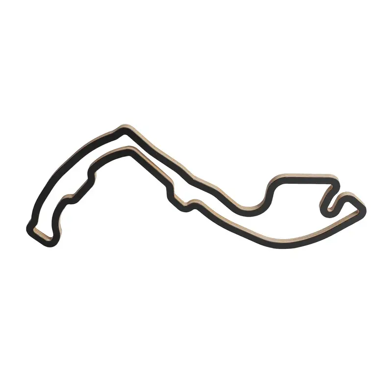 Circuit Monaco - Sculpture Murale en Bois (90 cm) Dernière Chance